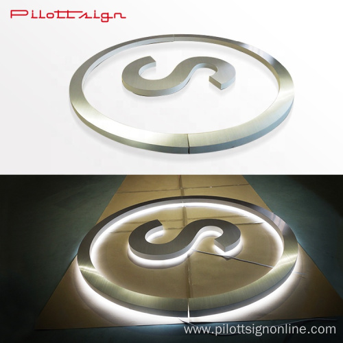 Waterproof metal LED front lit 3D sign logo